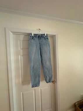Abercrombie & Fitch Light Blue High-Rise Straight Jeans